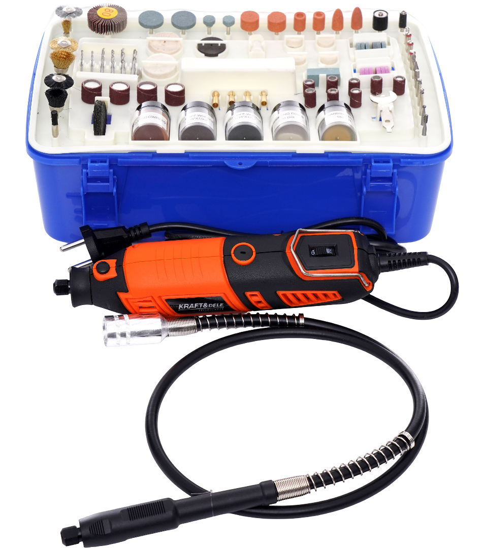 Mini bruska 270 W + příslušenství 218 ks. KD10751