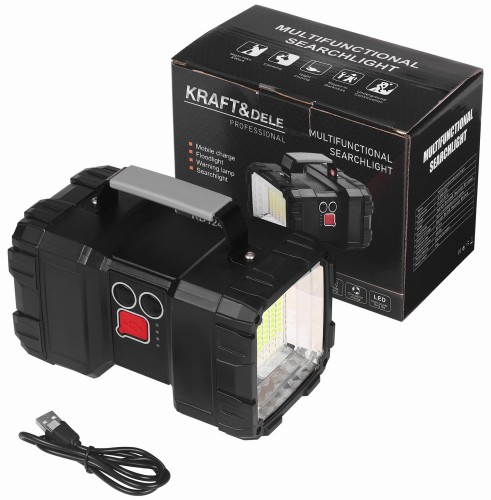 KRAFT&DELE LED akumulátorová svítilna s powerbank KD1249