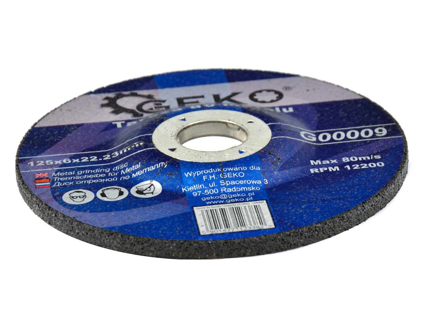 Kotouč na kov 125x6x22,23 GEKO – celkový pohled na kotouč