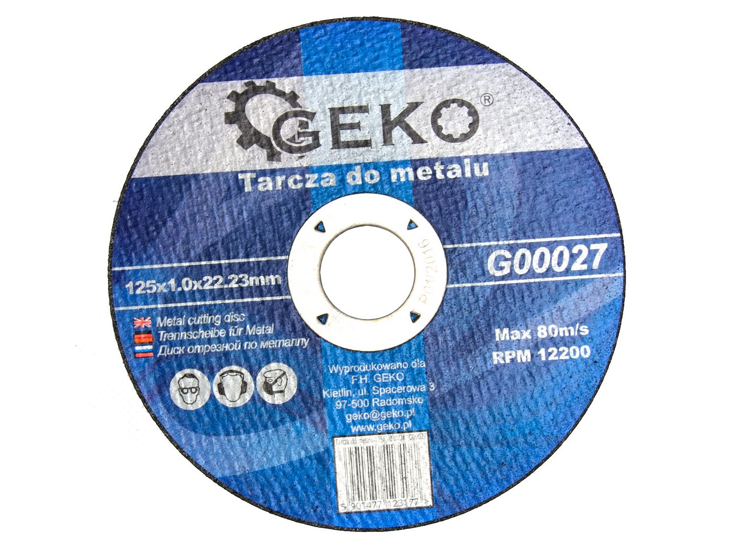 Kotouč na kov 125x1,0 mm GEKO – celkový pohled na produkt