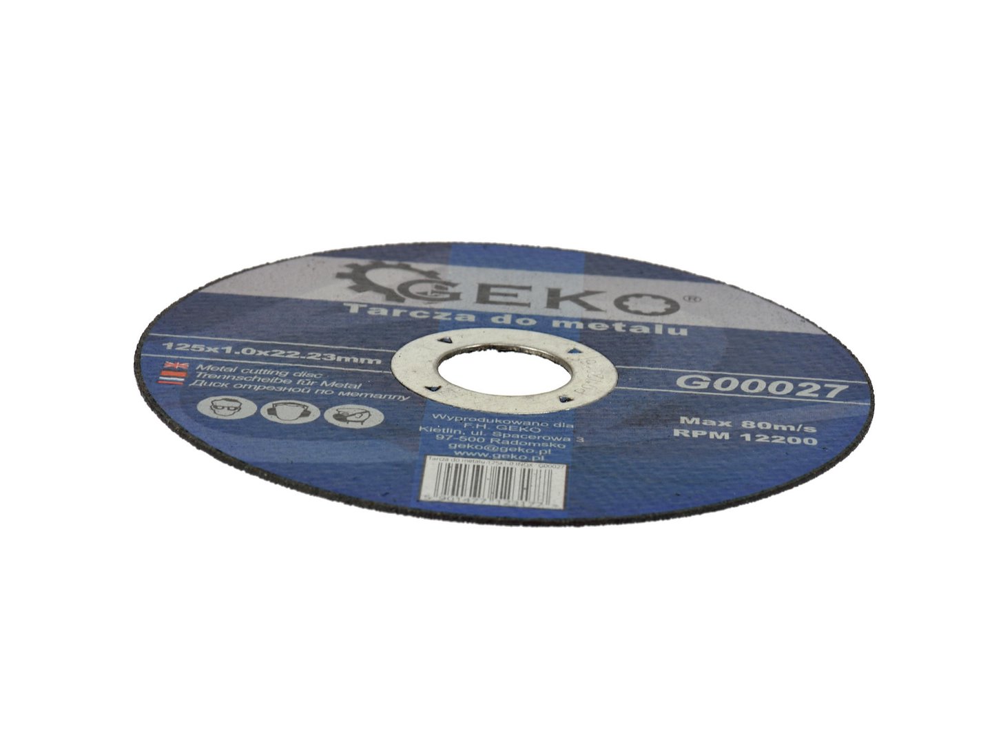 Kotouč na kov 125x1,0 mm GEKO – použití při řezání kovu