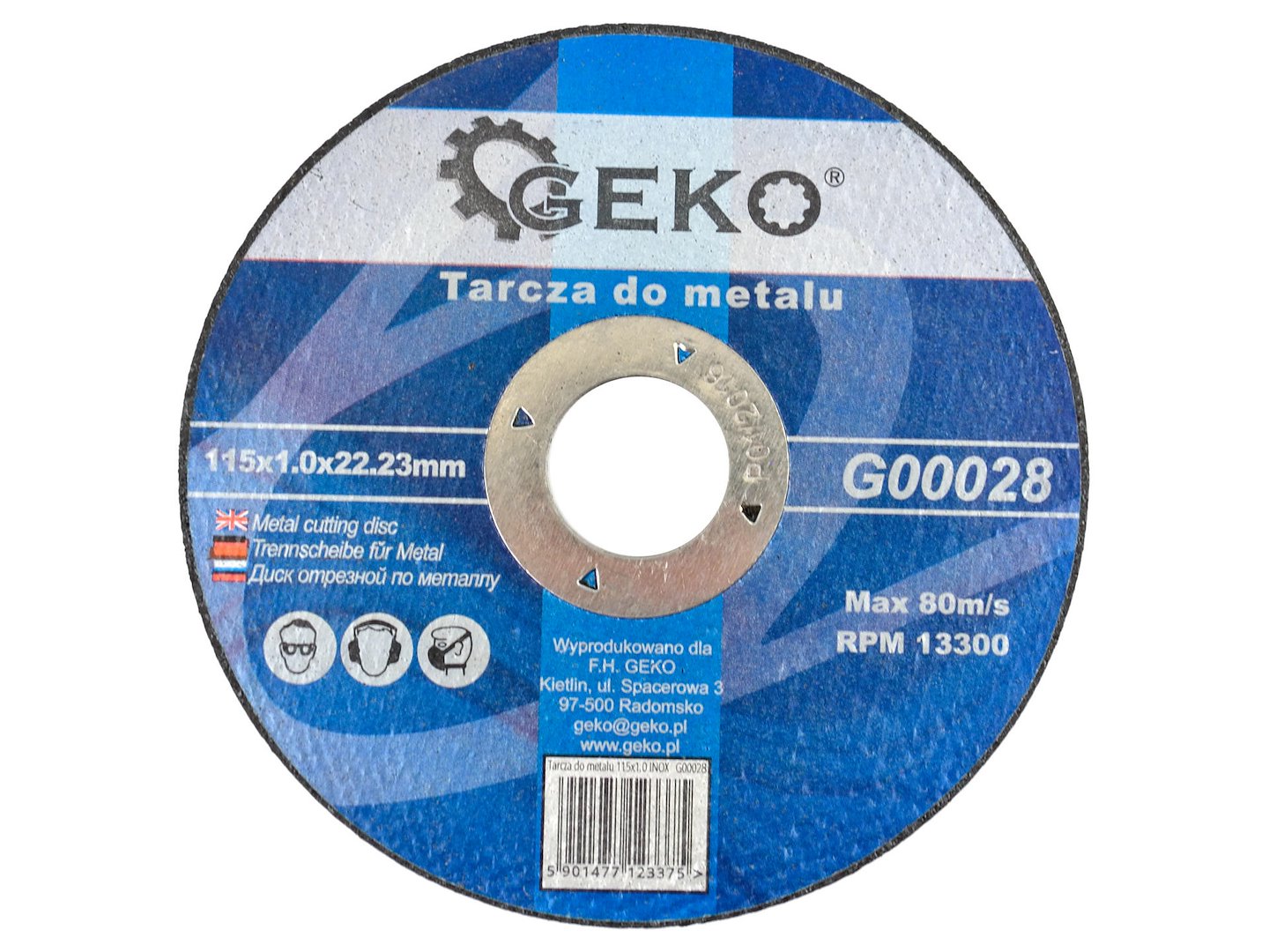 Kotouč na kov 115x1,0 Geko – pohled na kotouč
