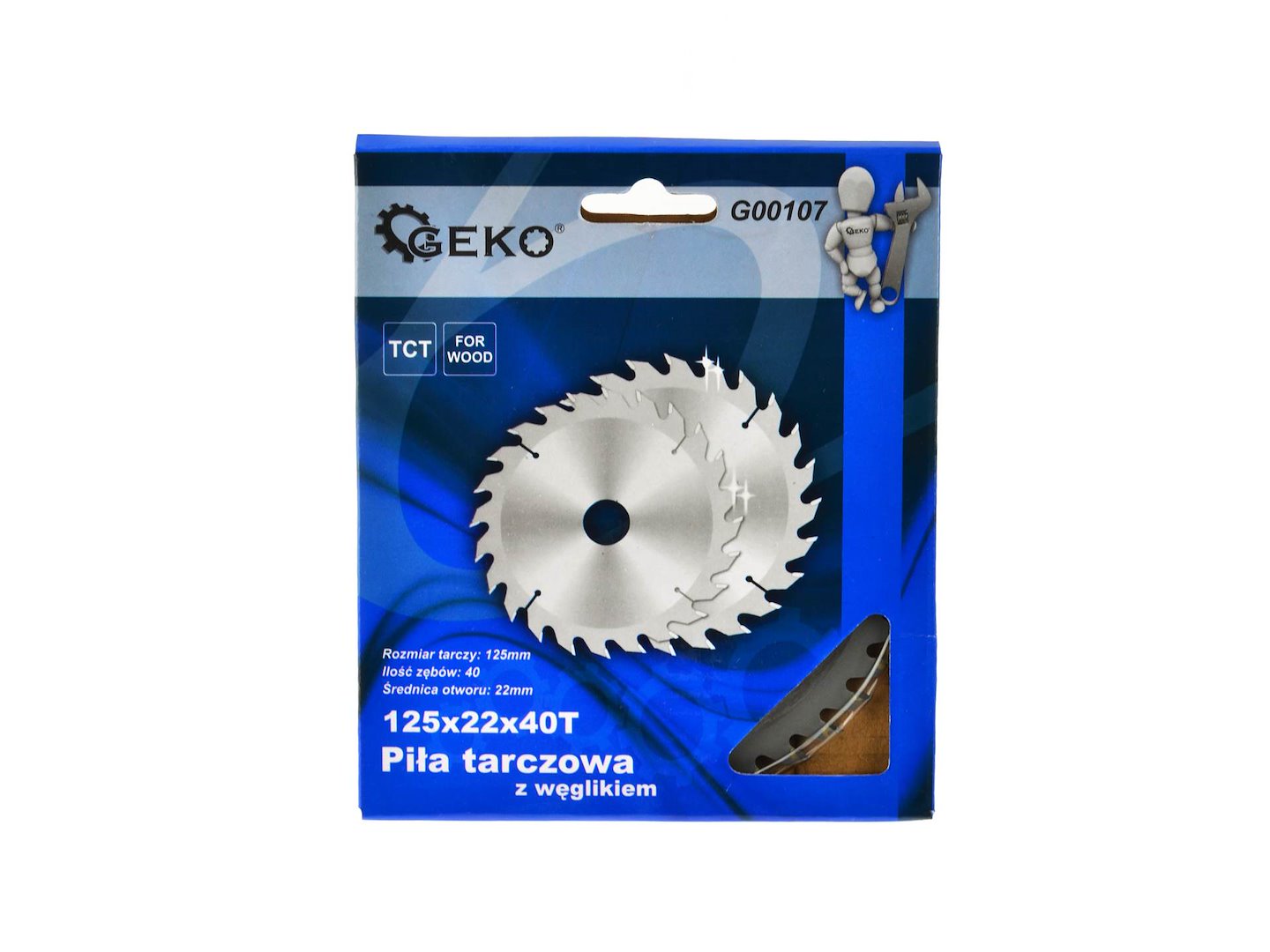 Kotouč na dřevo 125x22x40T – otvor a rozměry