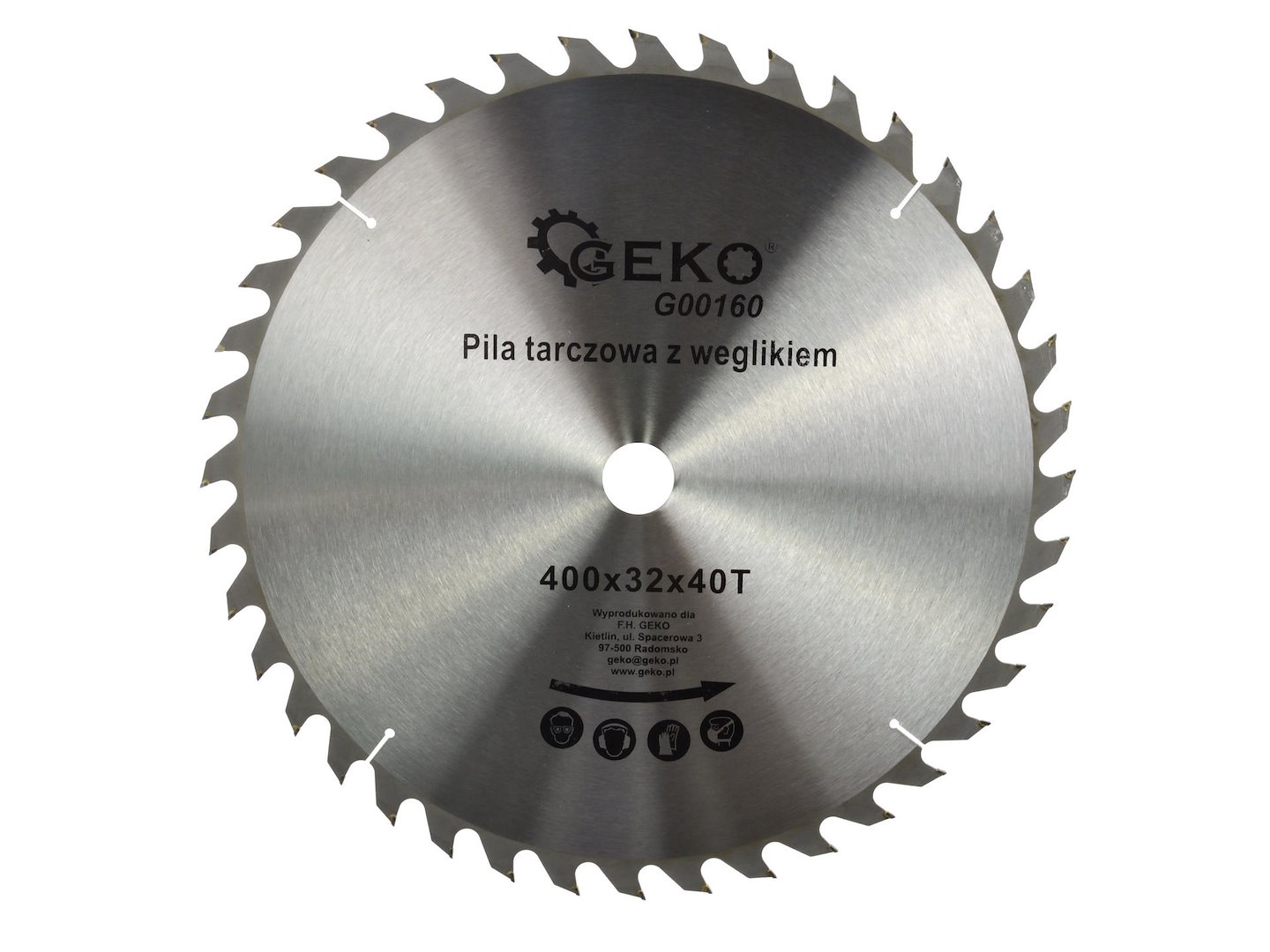 Kotouč na dřevo Geko 400x32x40T – pohled na celý kotouč s 40 zuby