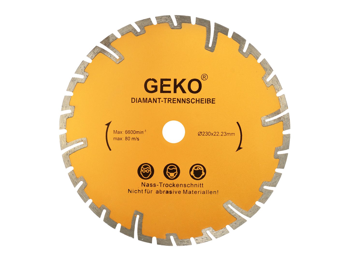 Kotouč průměr 230 mm hluboký řez Geko – celkový pohled na kotouč
