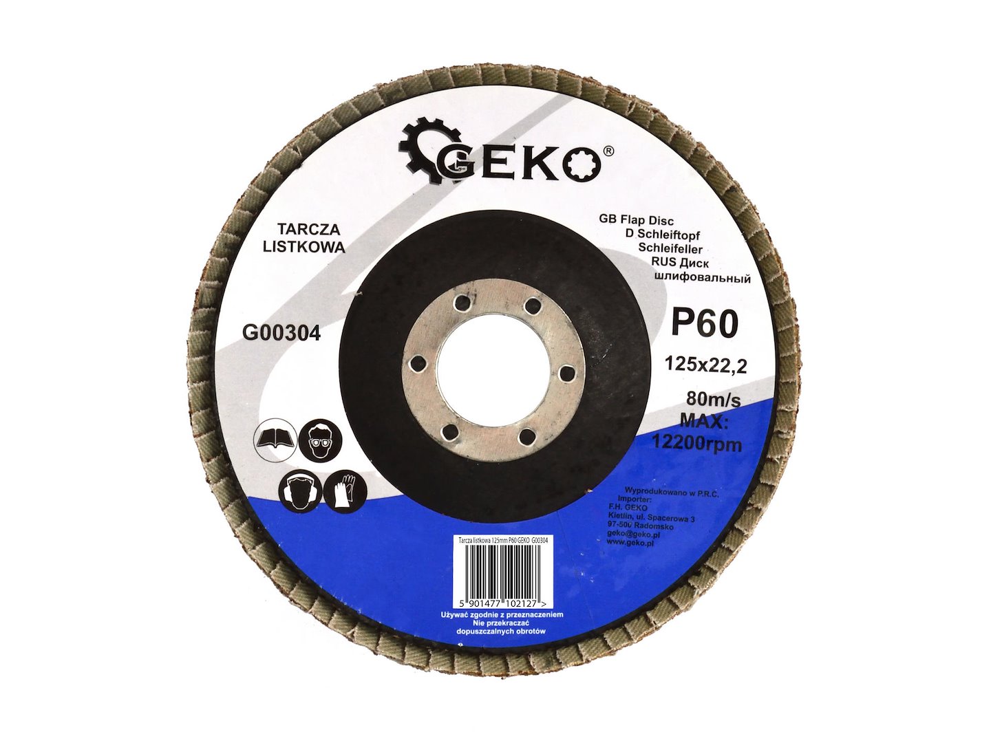 Listový kotouč 125 mm P60 Geko – balení 10 kusů 4