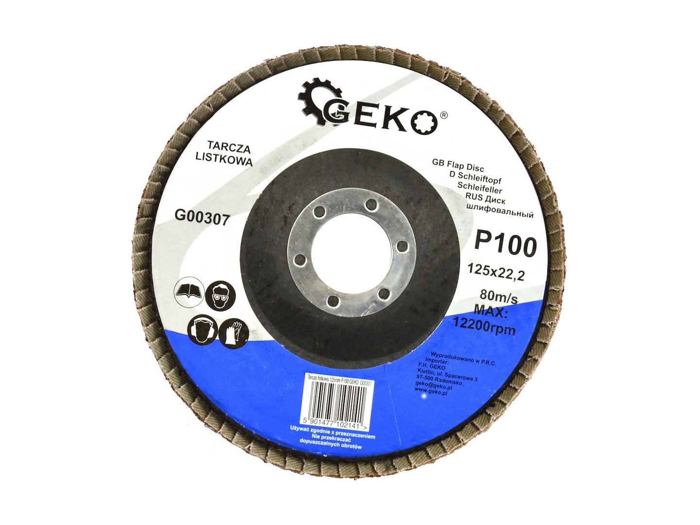 Listový kotouč 125 mm P100 Geko – balení 10 kusů 4