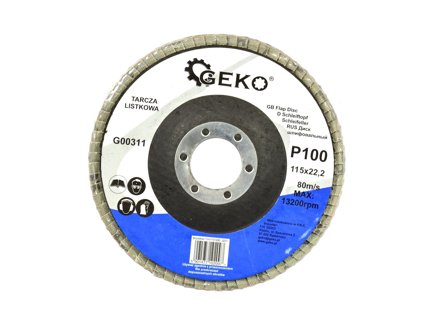 Listový kotouč 115 mm P100 Geko – balení 10 ks 4