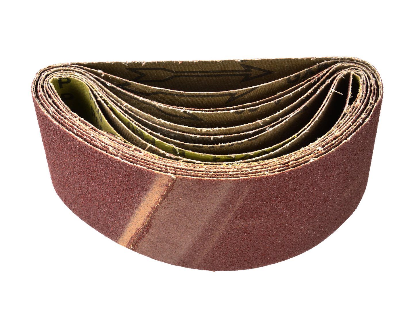 Nekonečný brusný pás Geko 75×457 mm P80 – detail brusné vrstvy