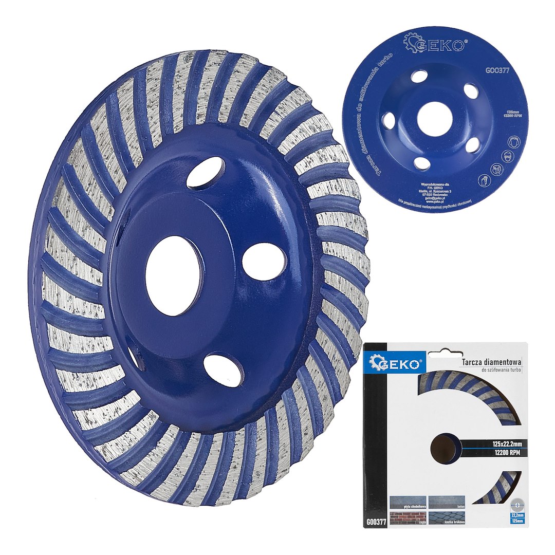 Brusný kotouč 125 mm turbo Geko – celkový pohled na produkt