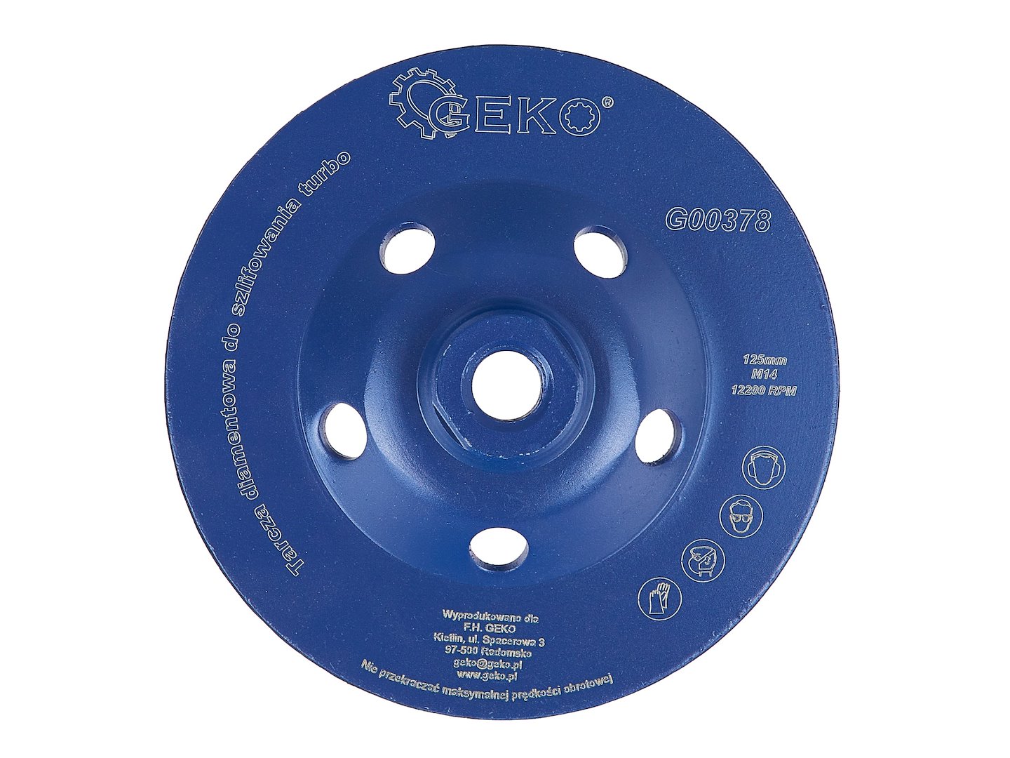 Brusný kotouč průměr 125 mm M14 turbo Geko (20 ks) 4