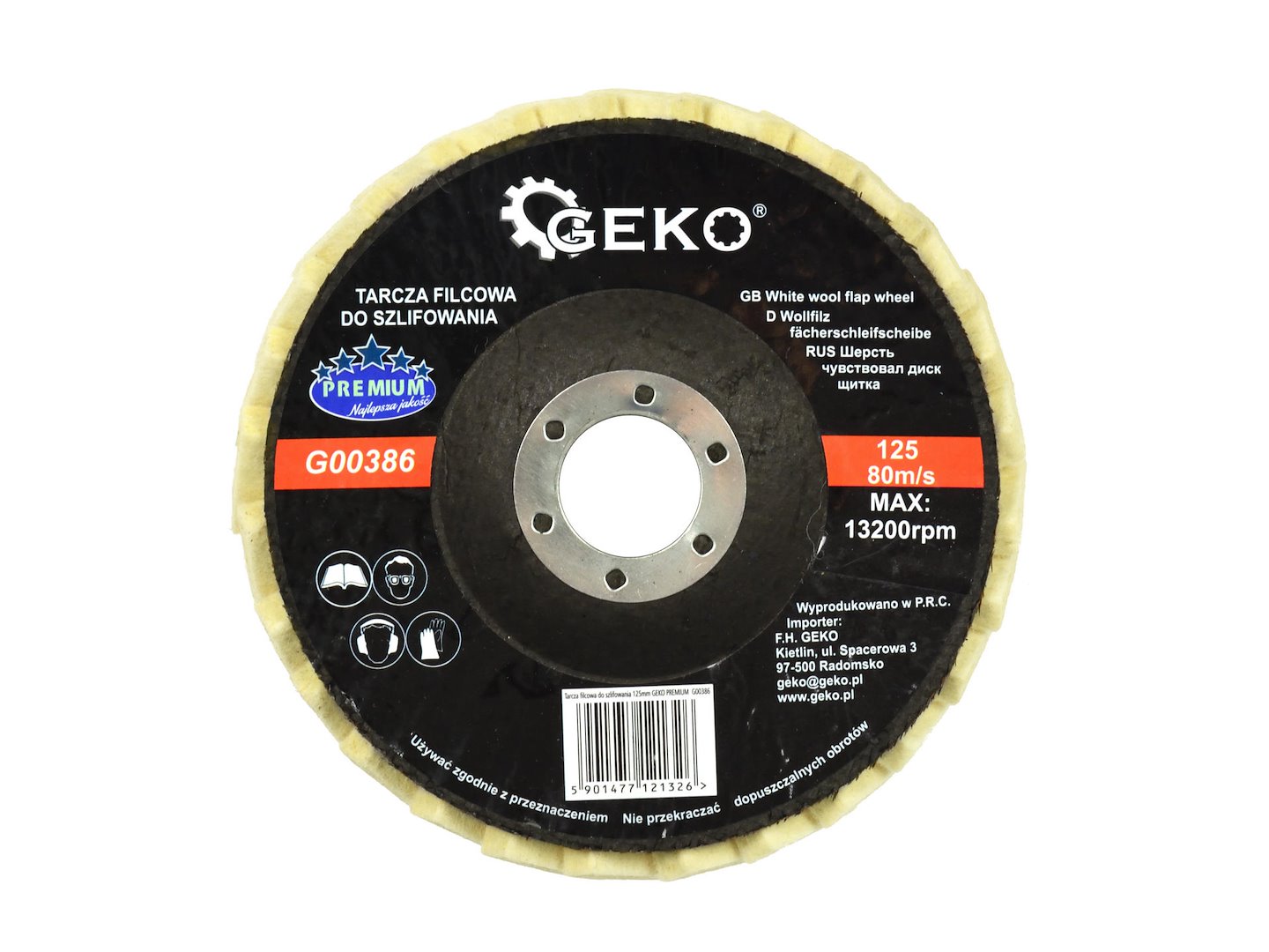 Filcový brusný kotouč 125 mm GEKO PREMIUM – použití v praxi