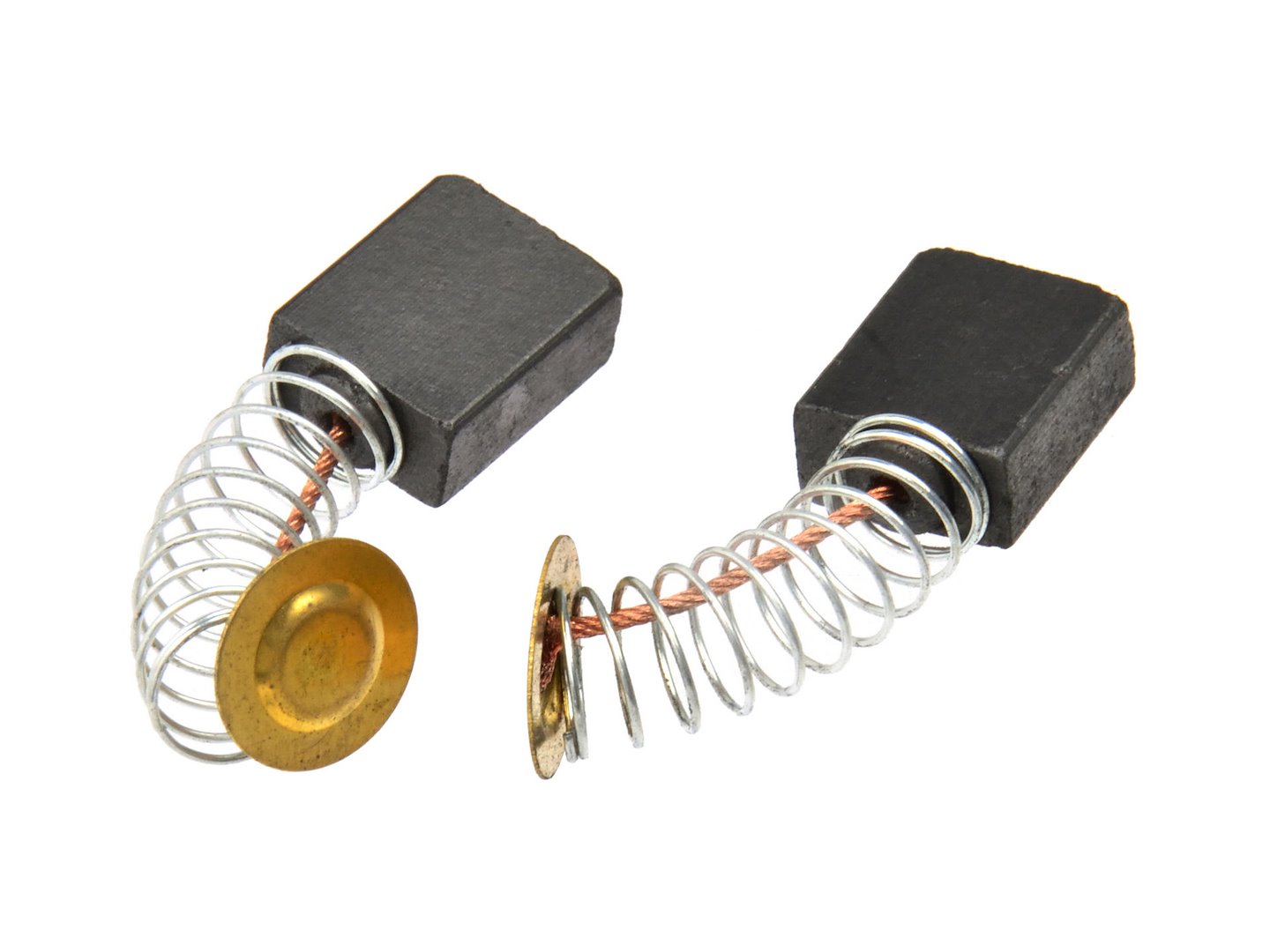 Uhlíkové kartáče Geko 8x14x17mm 230° – náhradní díl pro brusky 230mm, pohled zepředu