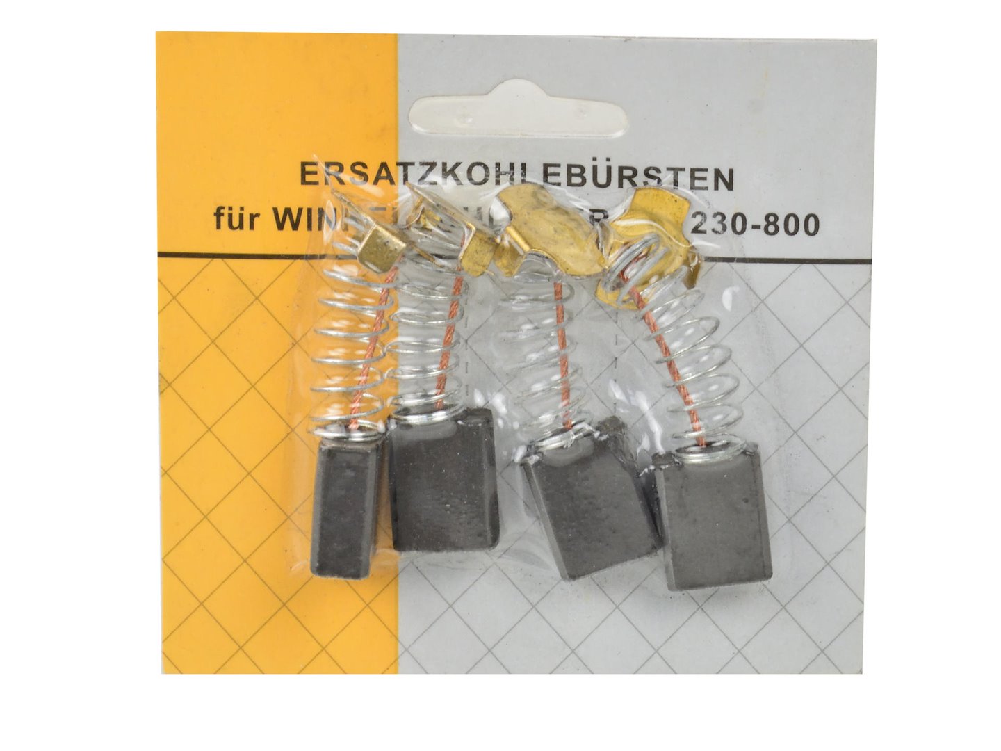 Uhlíkové kartáče Geko 230 mm – pohled na balení