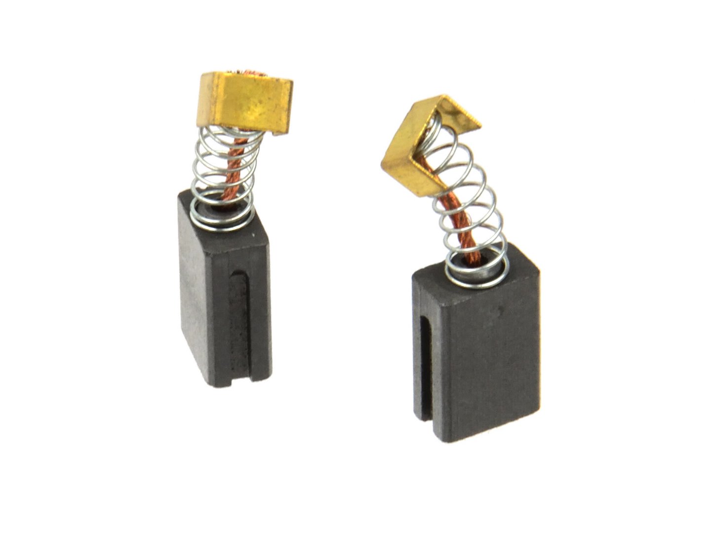 Uhlíkové kartáče 6×10×14 mm s drážkami – detail oboustranných drážek