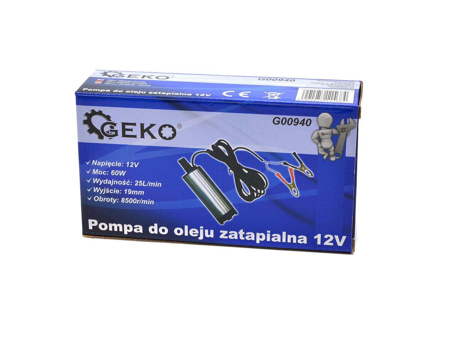 Ponorné olejové čerpadlo Geko 12 V 52 mm – gumové těsnění