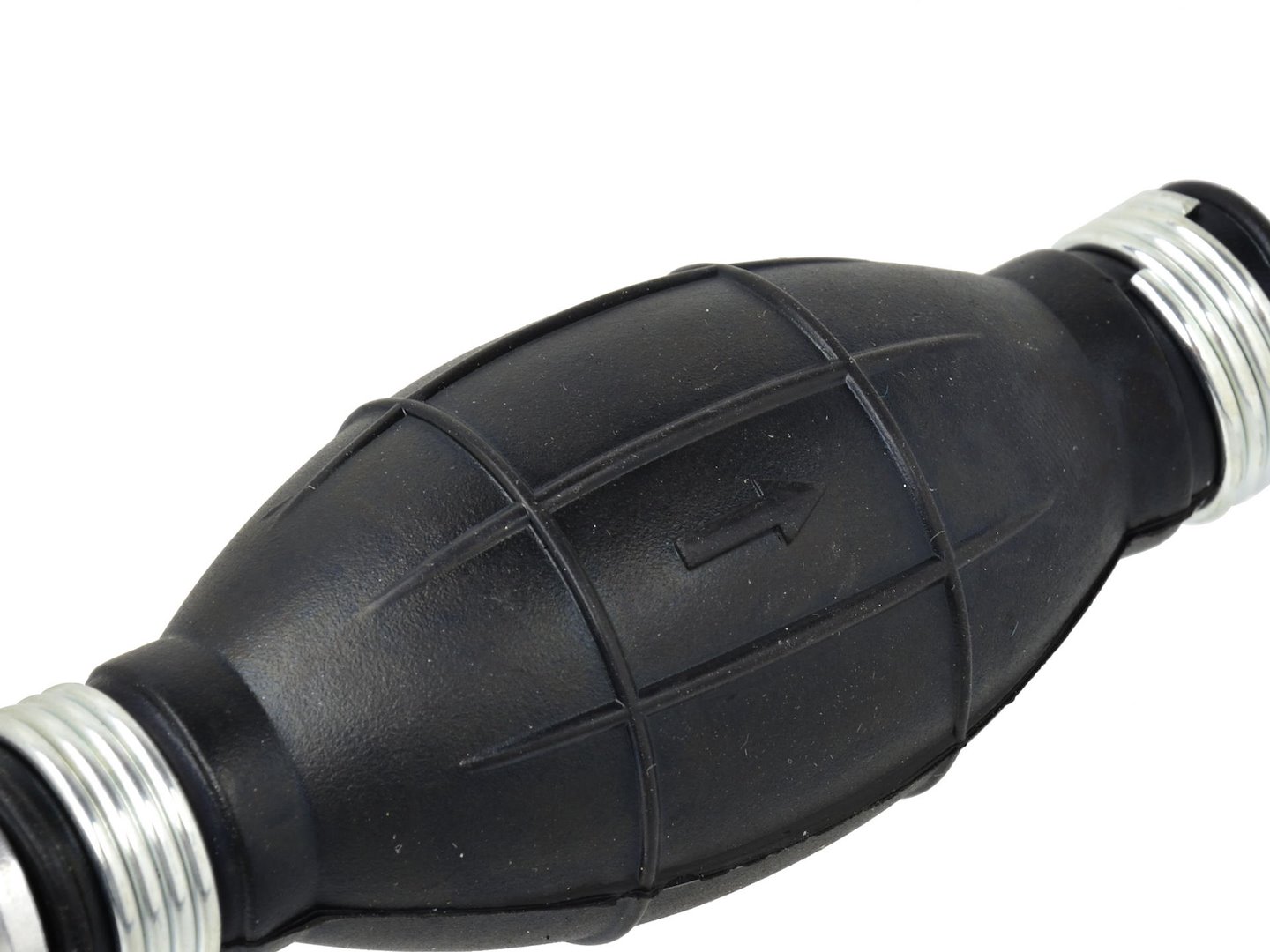 Ruční palivová pumpa 12 mm Geko – detail hadice a průměru 12 mm