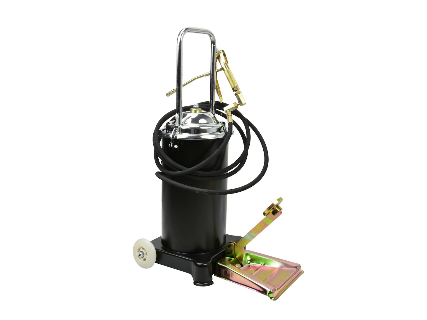 Nohou ovládaná olejová nádoba Geko 15 l – pedálový mechanismus