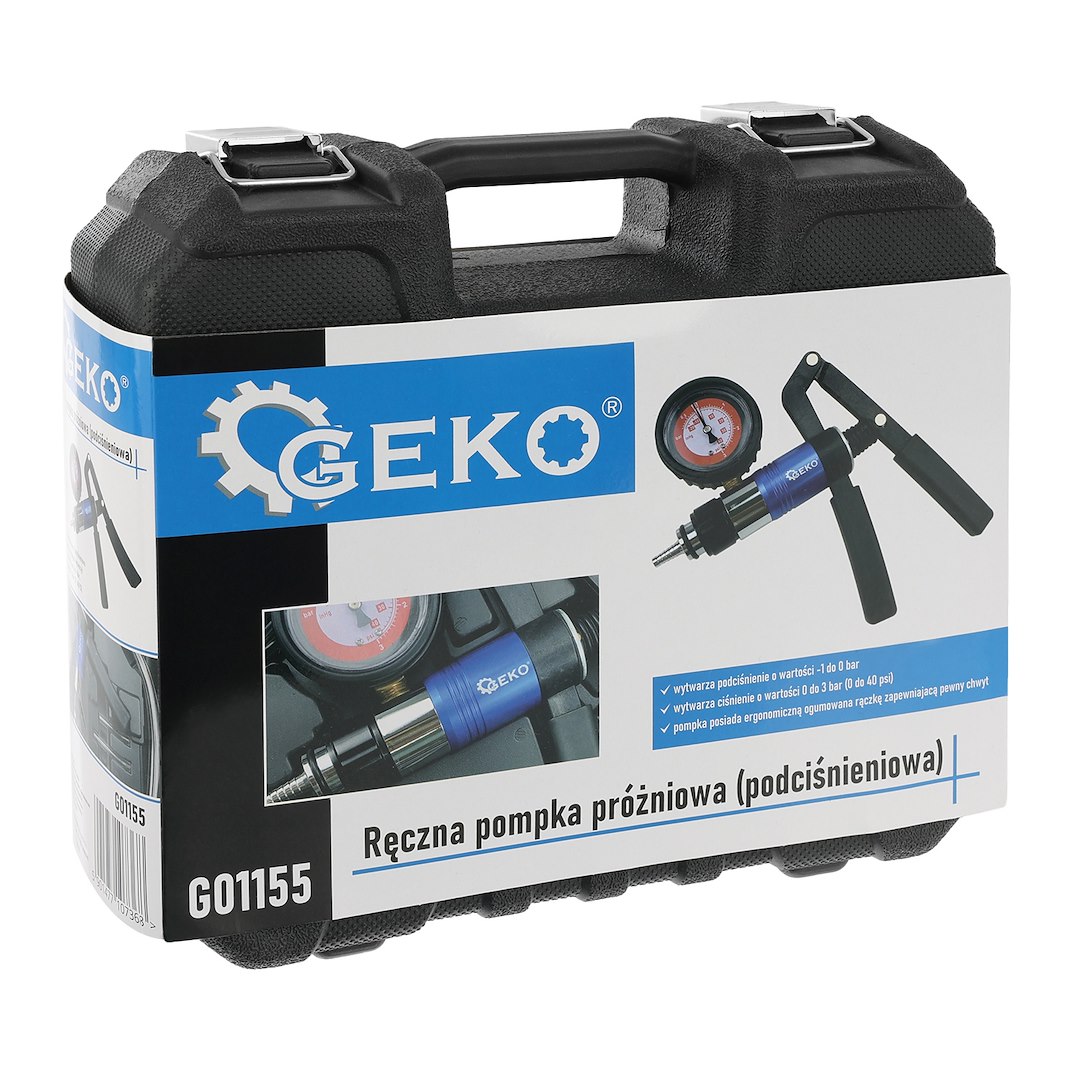 Ruční vakuová pumpa Geko G01155 – detail přepínače