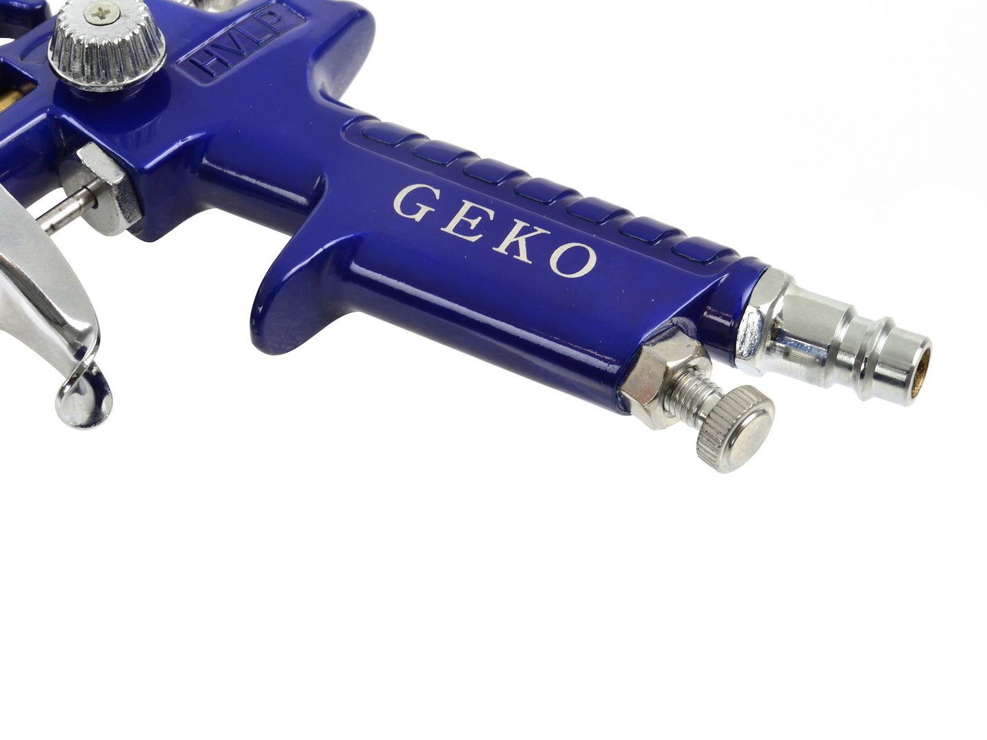 Lakovací pistole HVLP mini 125 ml, tryska 0,8 mm, kovová nádrž – Geko 5