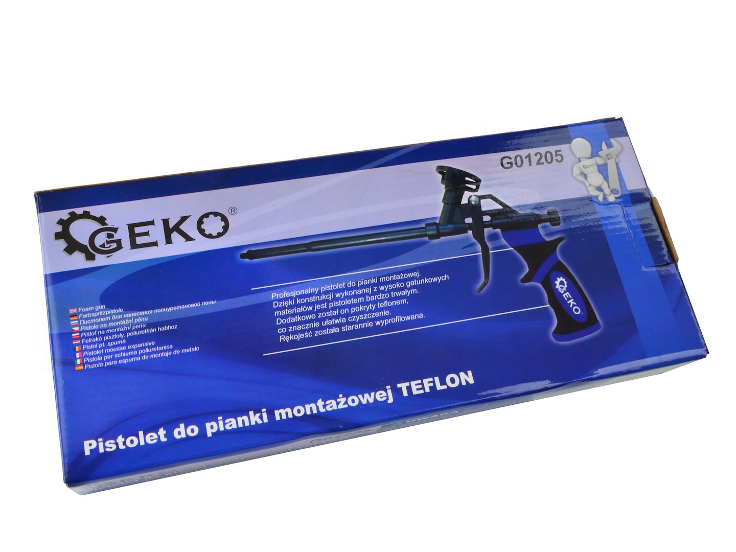 Pištoľ na montážnu penu PTFE – Geko G01205 4