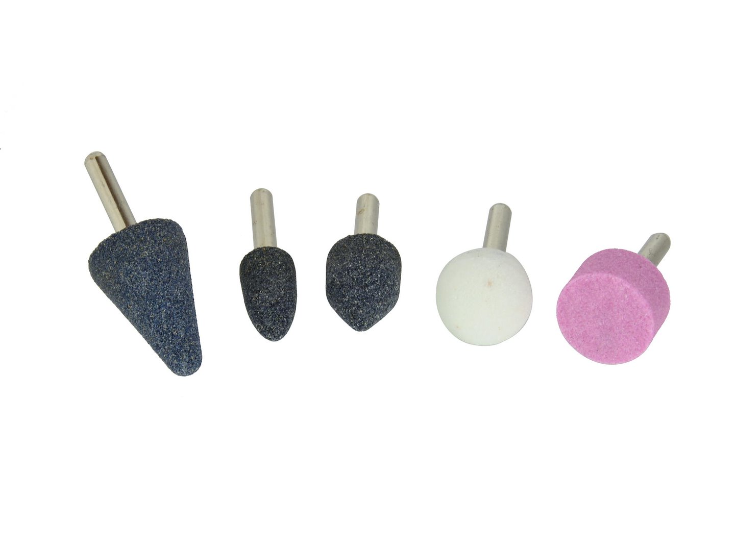 Brusné kameny 6 mm sada 5 ks – detail jednotlivých zrnitostí