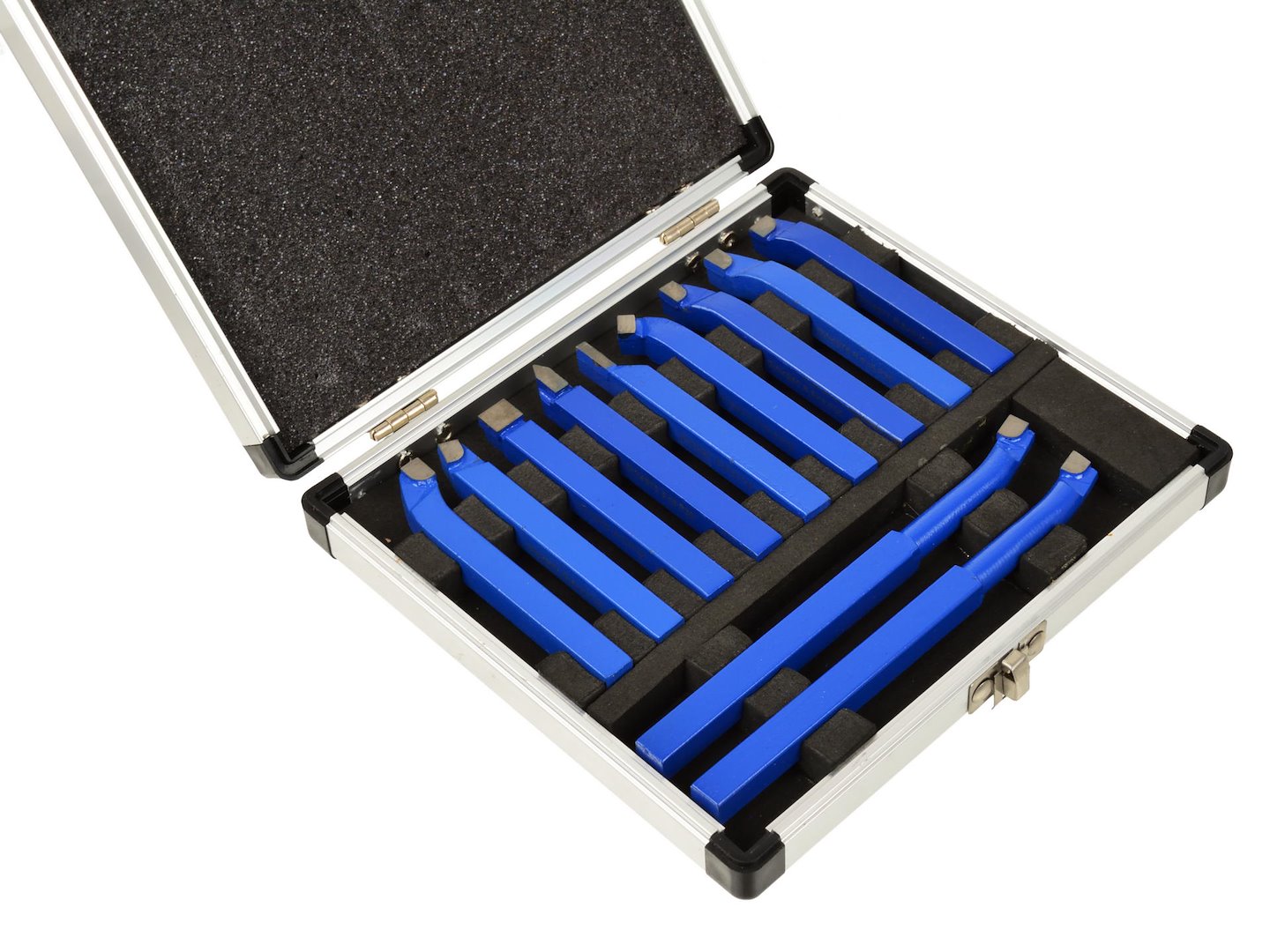 Sada soustružnických nožů 11 ks 8x8 mm – detail profilu nožů