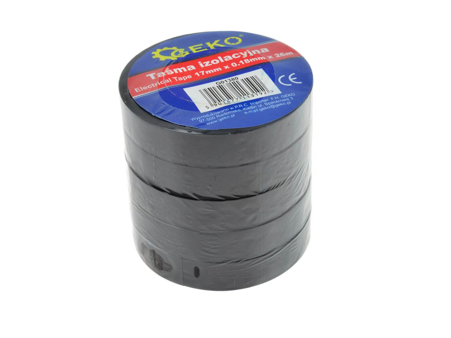 Izolační páska Geko 17 mm × 26 m – celkový pohled