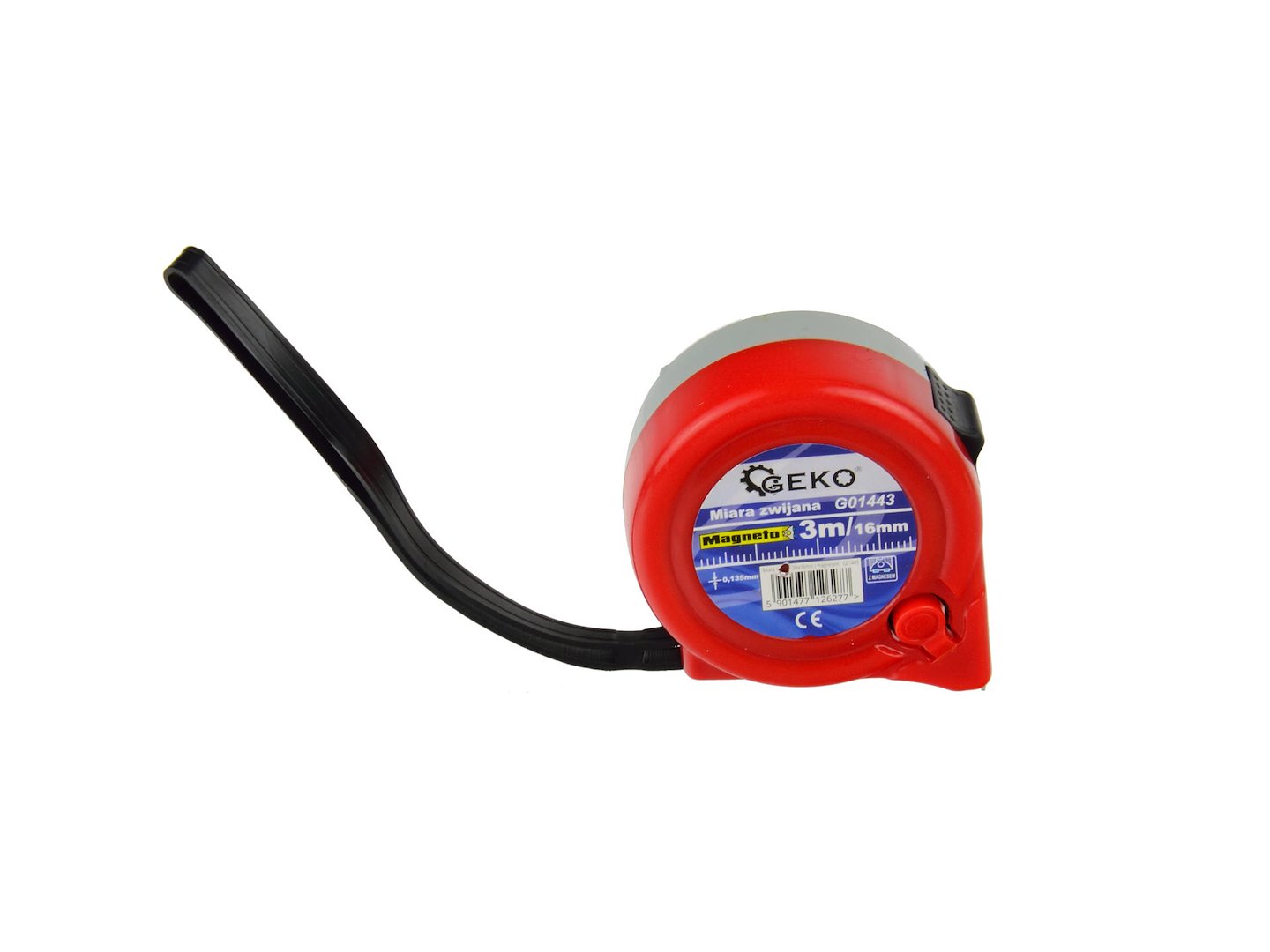 Svinovací metr Geko 3 m x 16 mm – ocelová páska