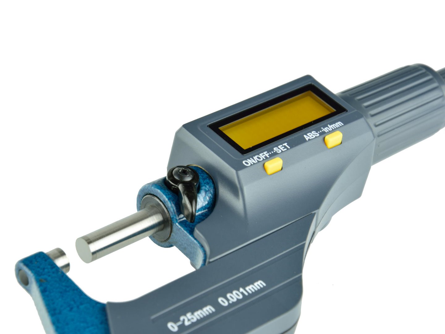 Elektronický mikrometr Geko – digitální displej detail