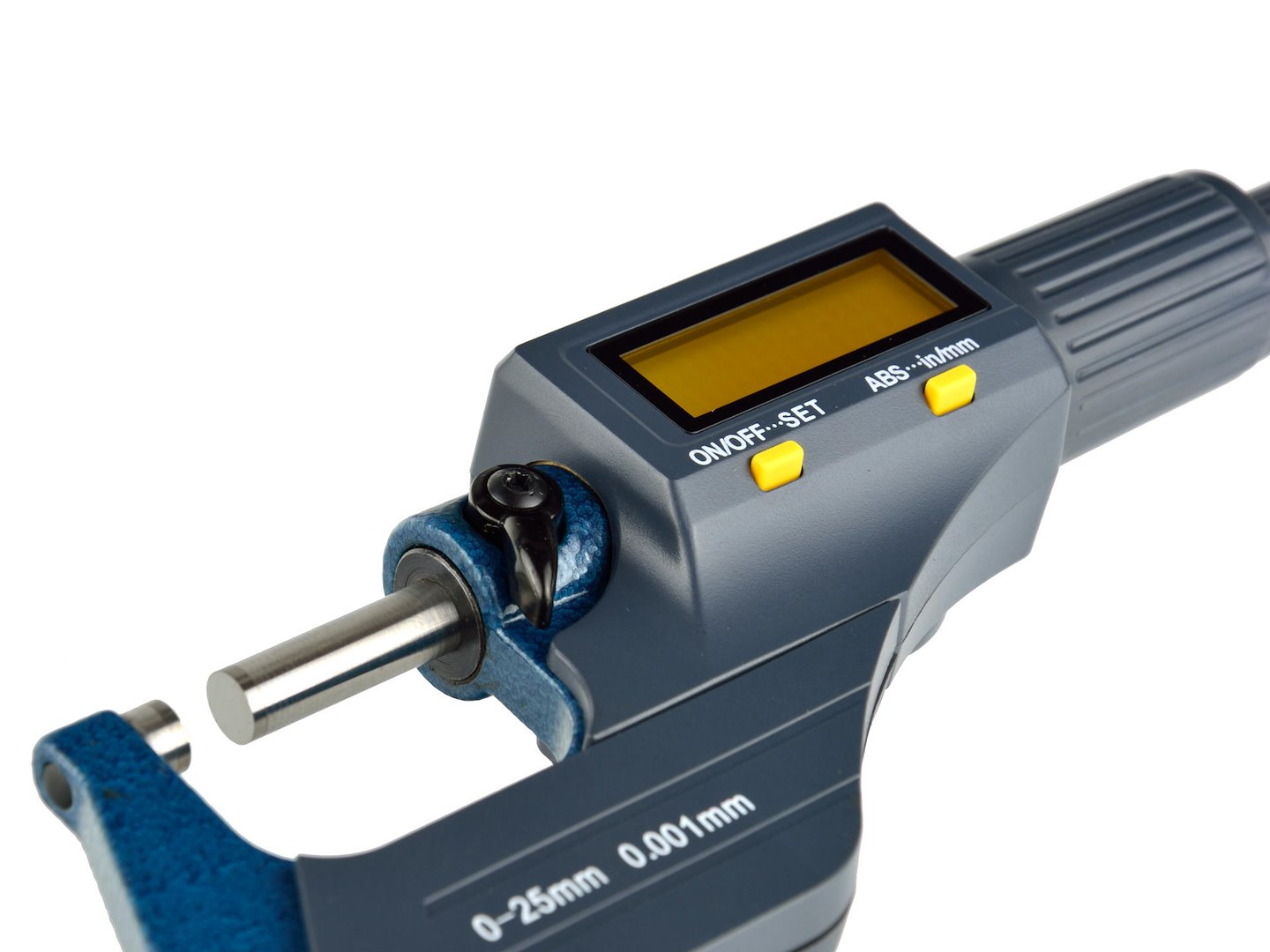 Elektronický mikrometr Geko – měřicí hroty detail