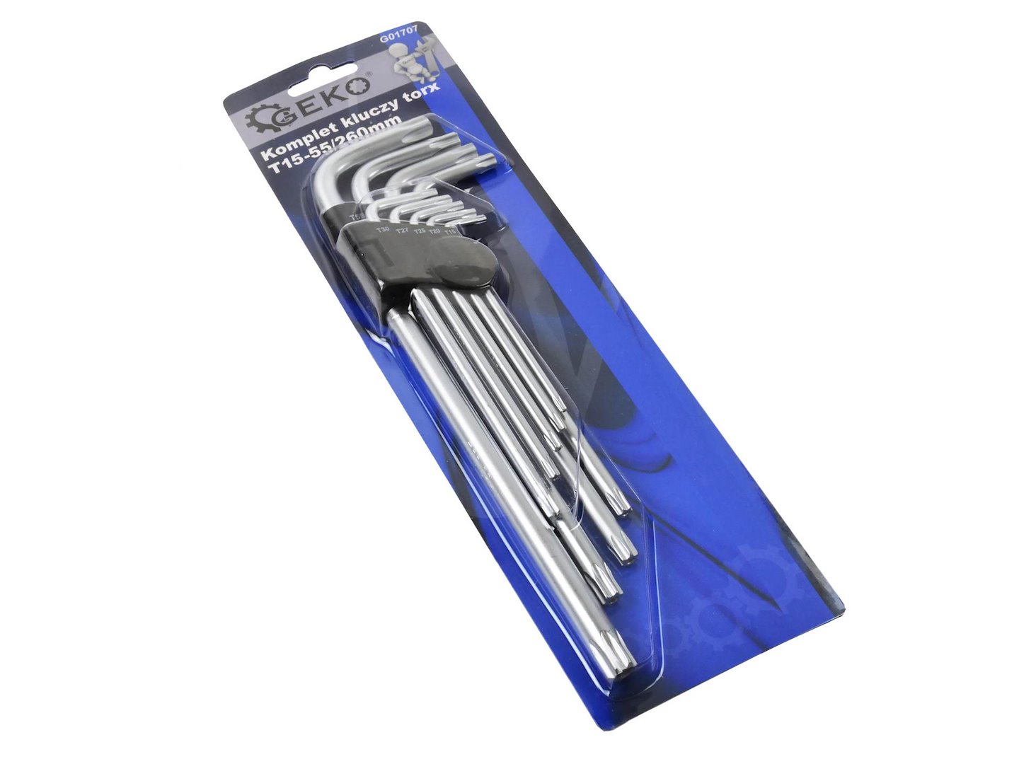 Sada klíčů Torx T15–T55 GEKO – ergonomická rukojeť