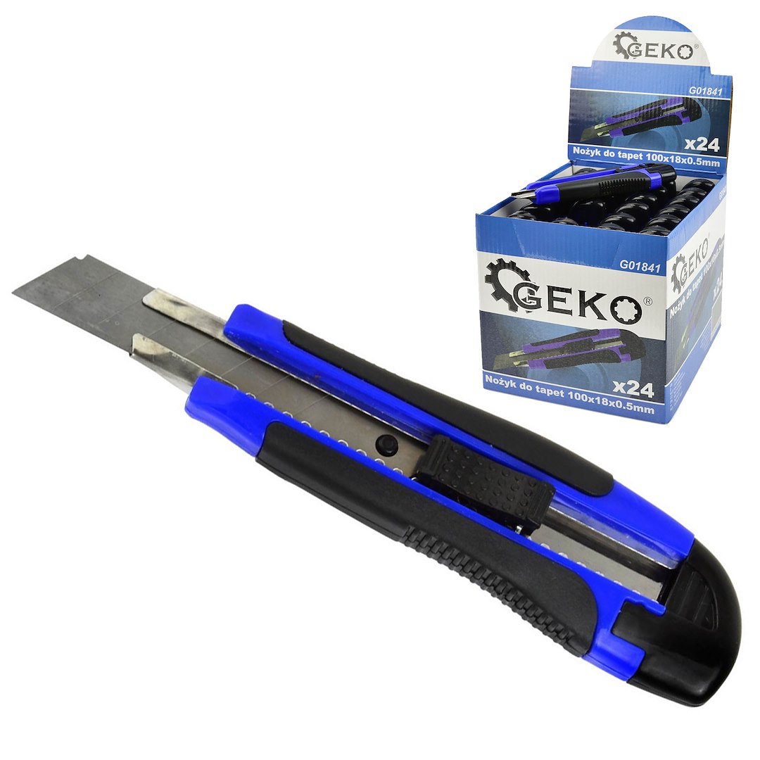 Nůž na tapety Geko 100x18x0,5 mm typ č. 1 – celkový pohled