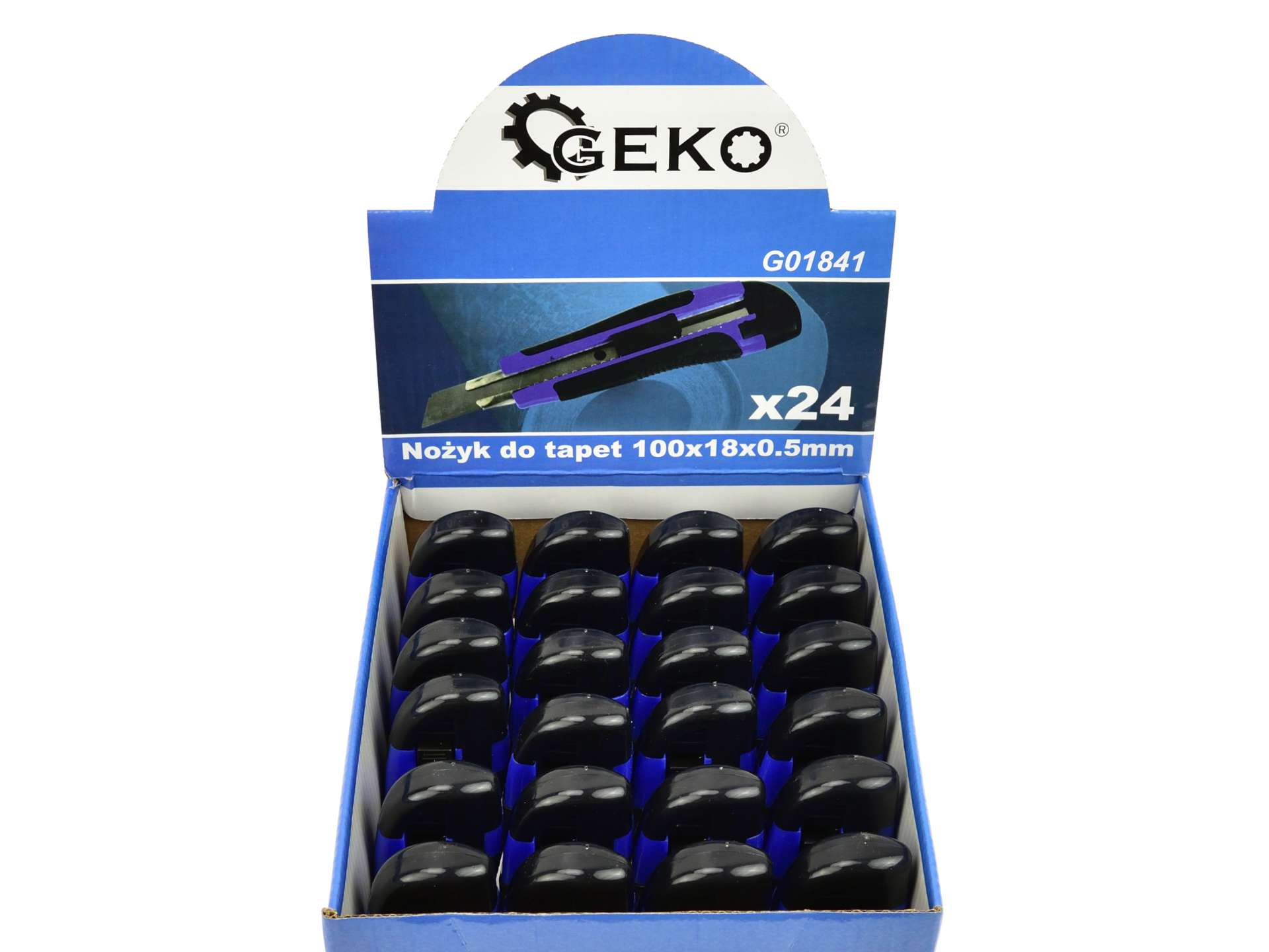 Nůž na tapety Geko 100x18x0,5 mm typ č. 1 – ergonomie v ruce