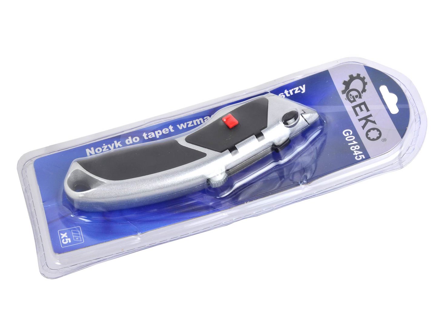 Kovový nůž na tapety zesílený + 5 čepelí typ č. 5 – Geko G01845 5