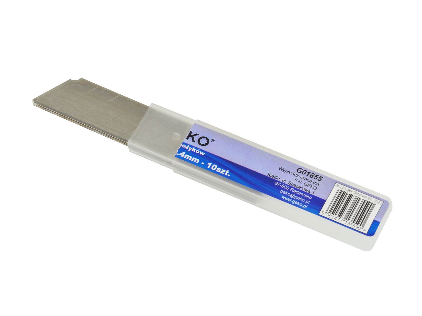 Čepele pro nože 18 mm × 0,4 mm 10 ks – celkový pohled na balení