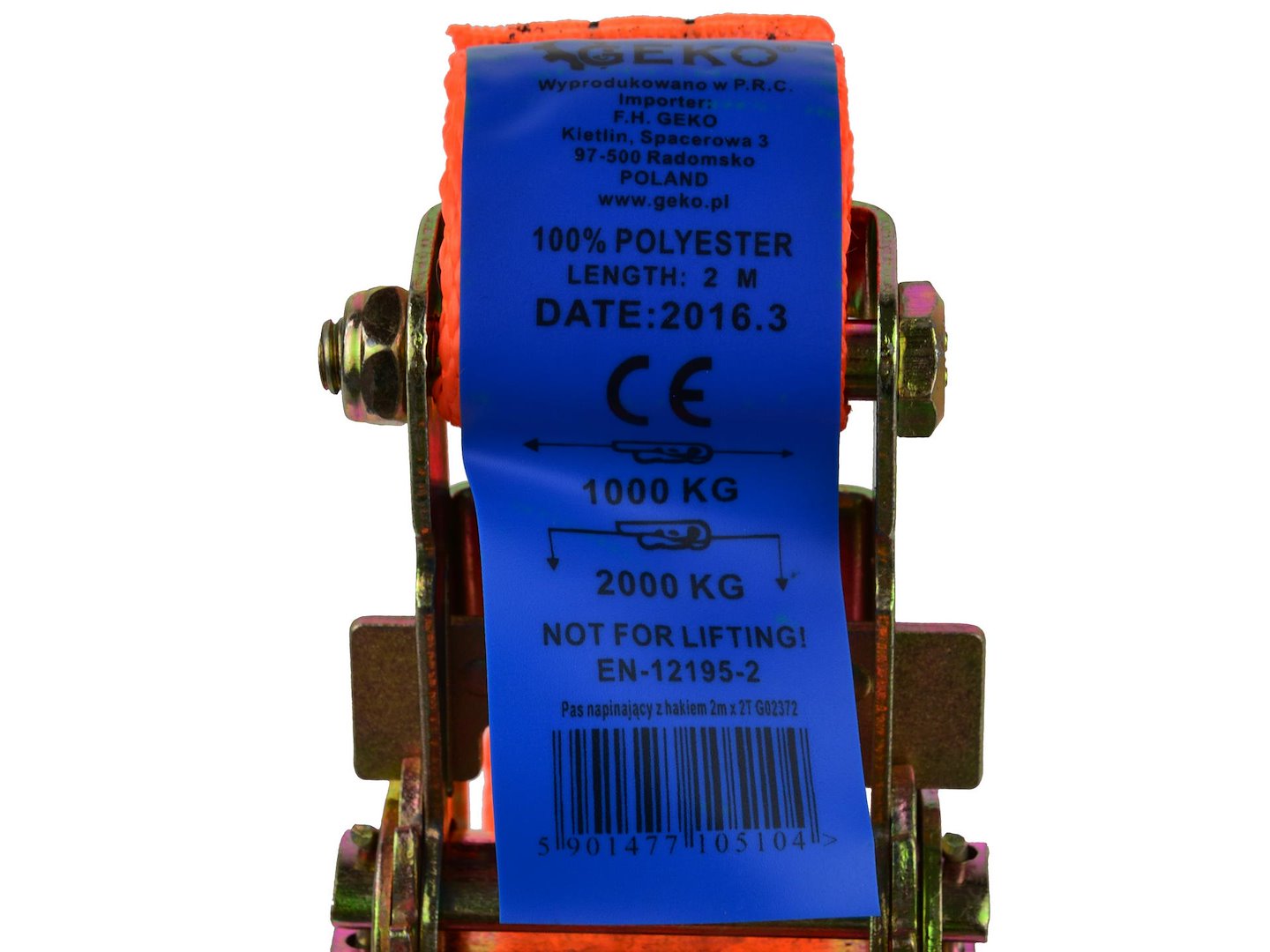 Transportní pás s ráčnou 2 m/2 t/35 mm – Geko 4