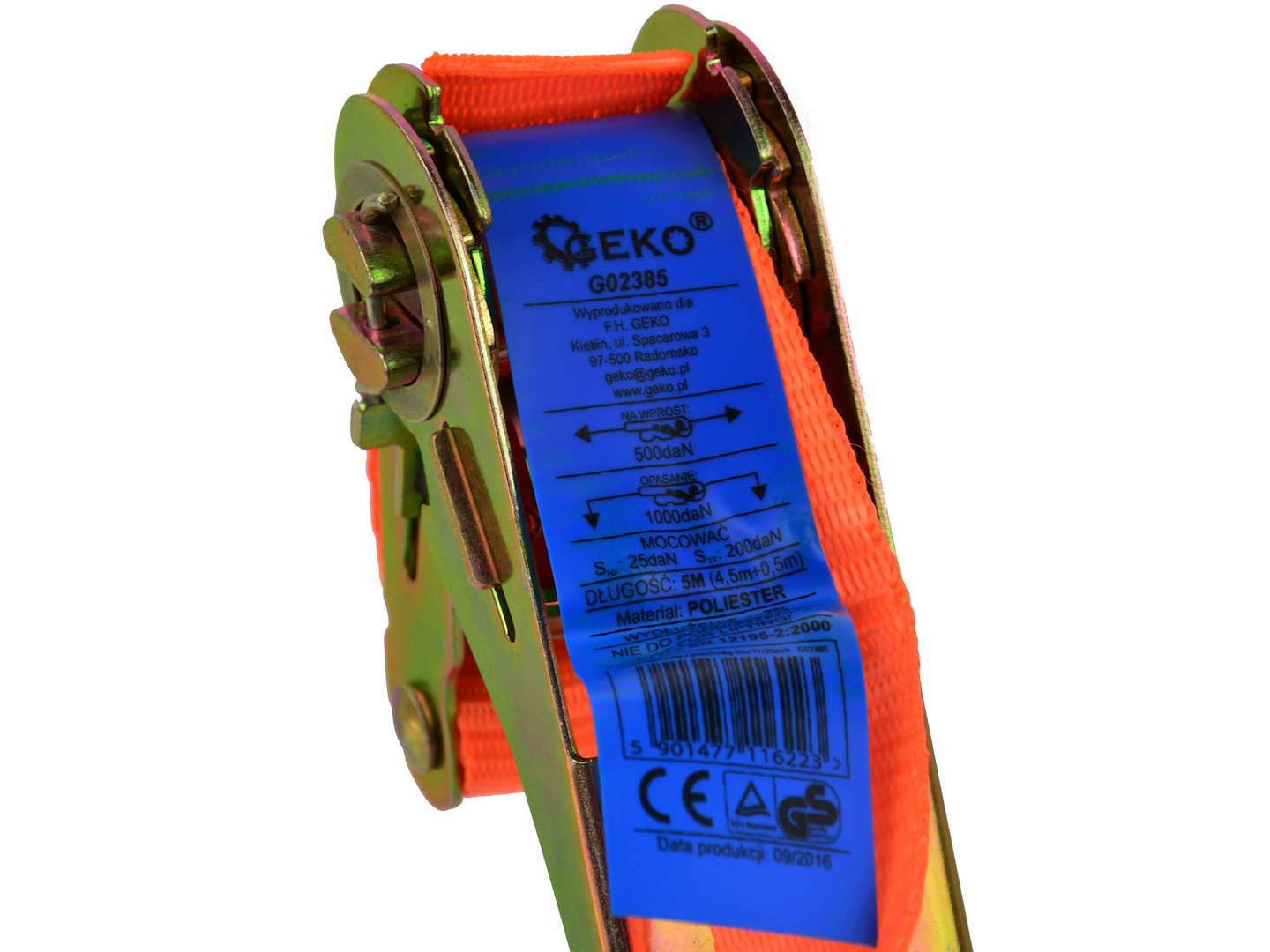 Transportní pás s ráčnou 5 m/1 t/25 mm (60) – Geko 4