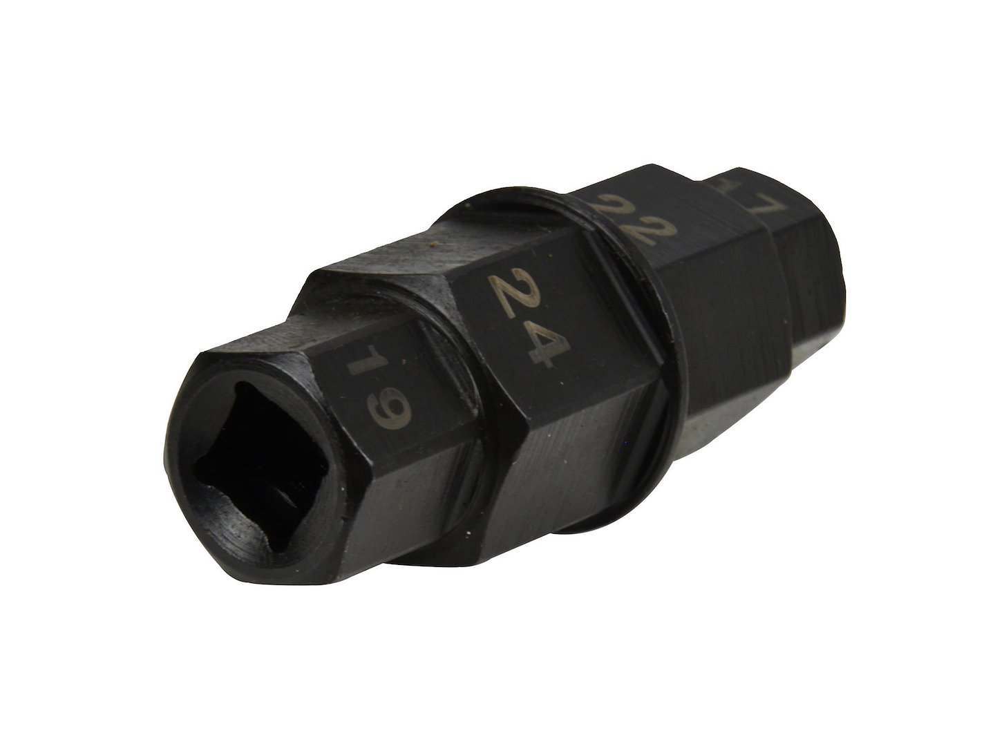 Náboj předního kola Geko – detail otvorů 17 mm, 19 mm, 22 mm, 24 mm