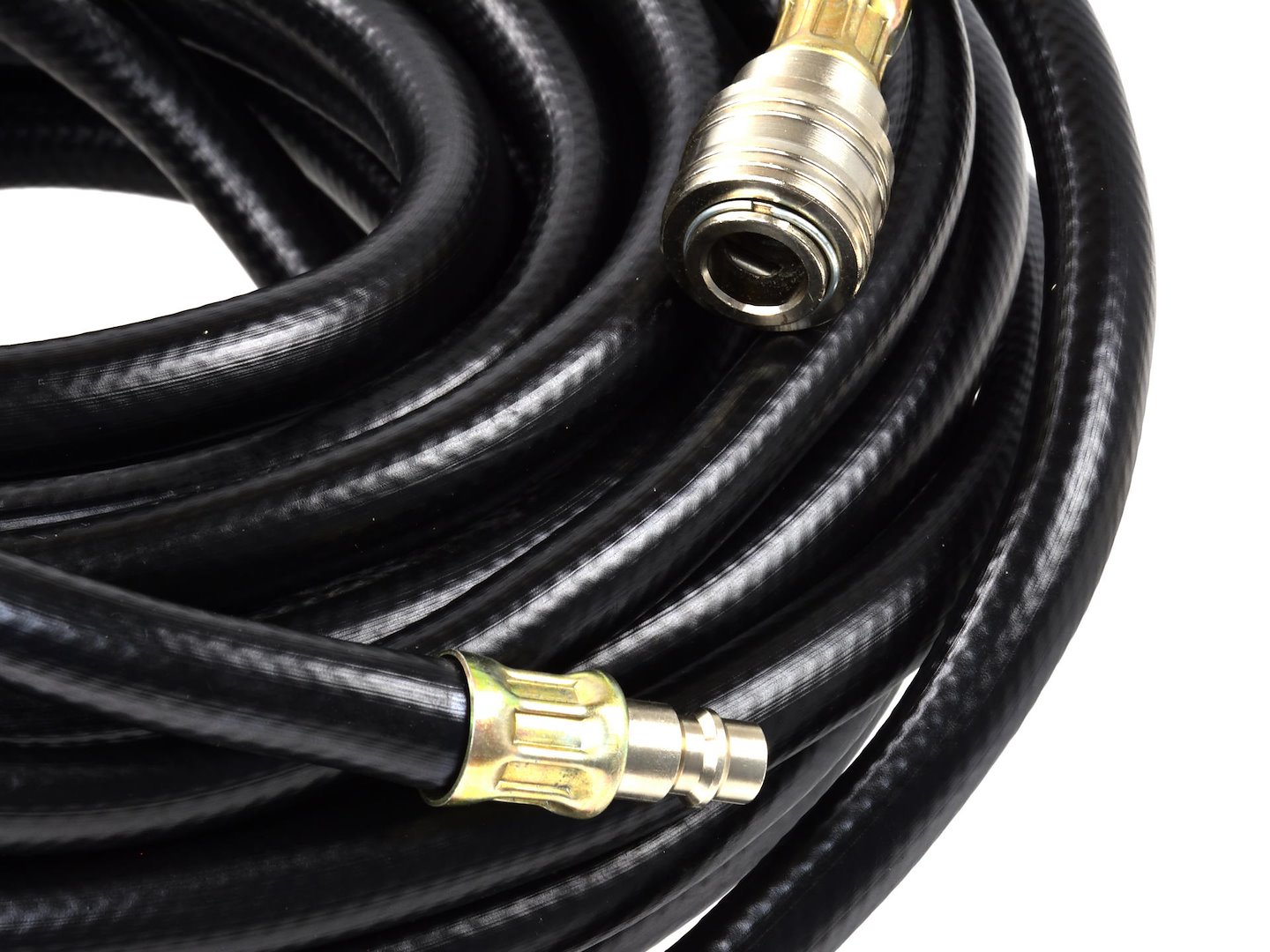 Pneumatická hadice Geko 15 m – detail konektoru a průměru 10x15 mm