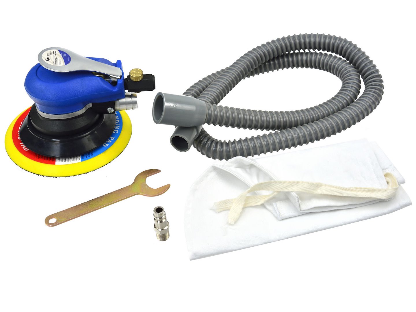 Pneumatická bruska 150 mm Geko – celkový pohled