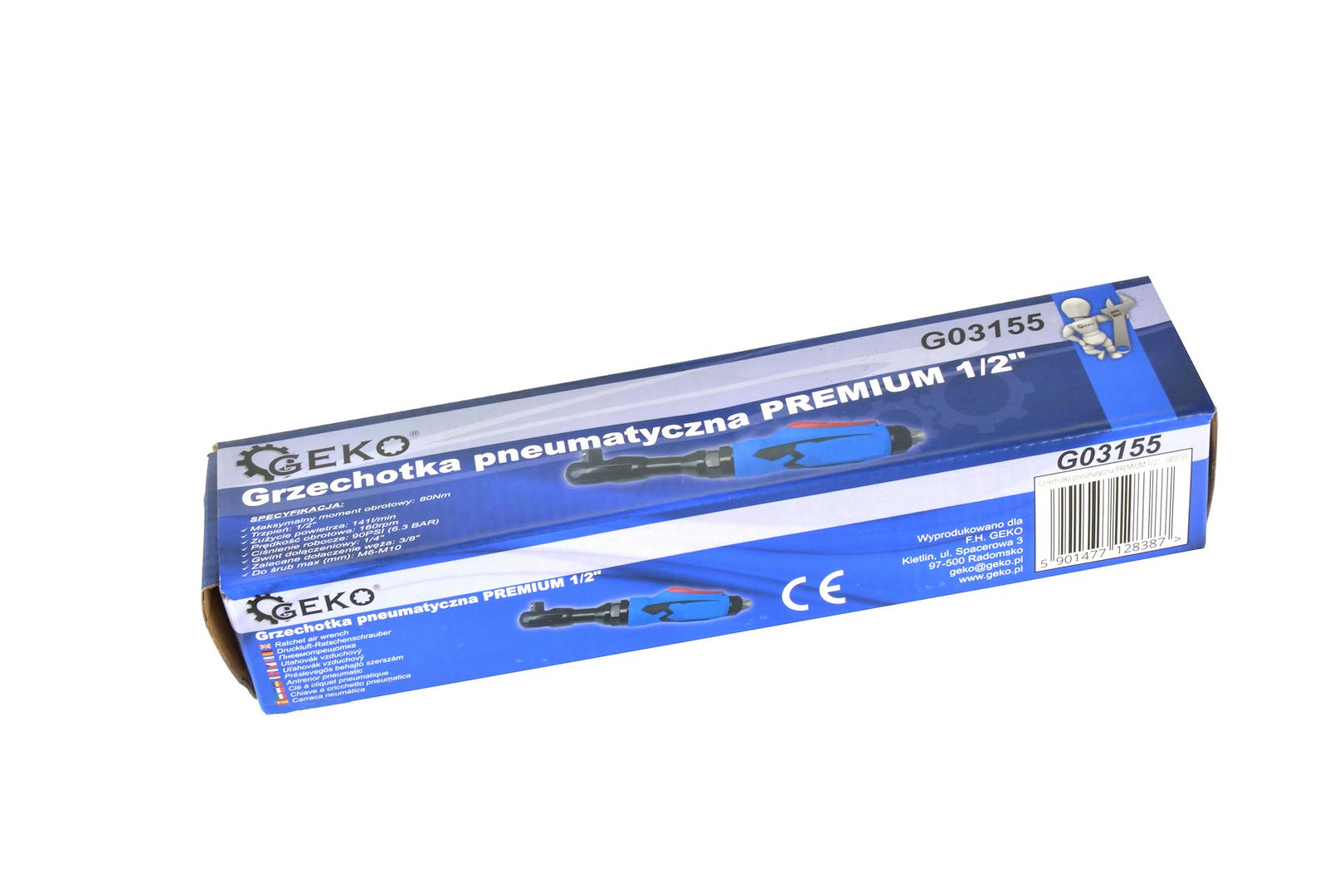 Pneumatická ráčna PREMIUM 1/2" (20) – Geko 8