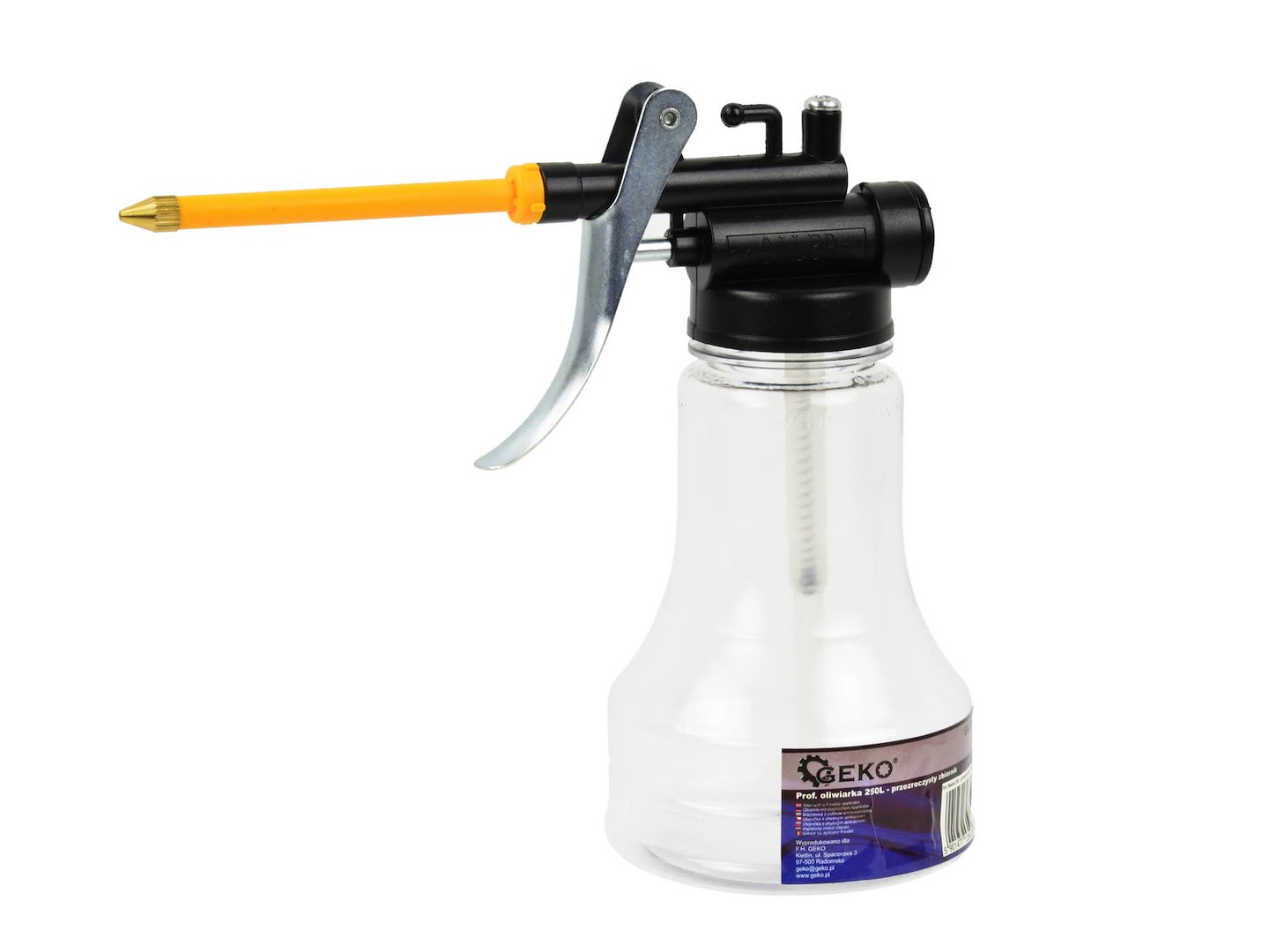 Profesionální olejnice Geko 250 ml – pohled na celý produkt