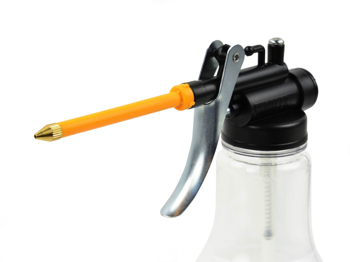 Profesionální olejnice Geko 250 ml – detail trysky a aplikátoru