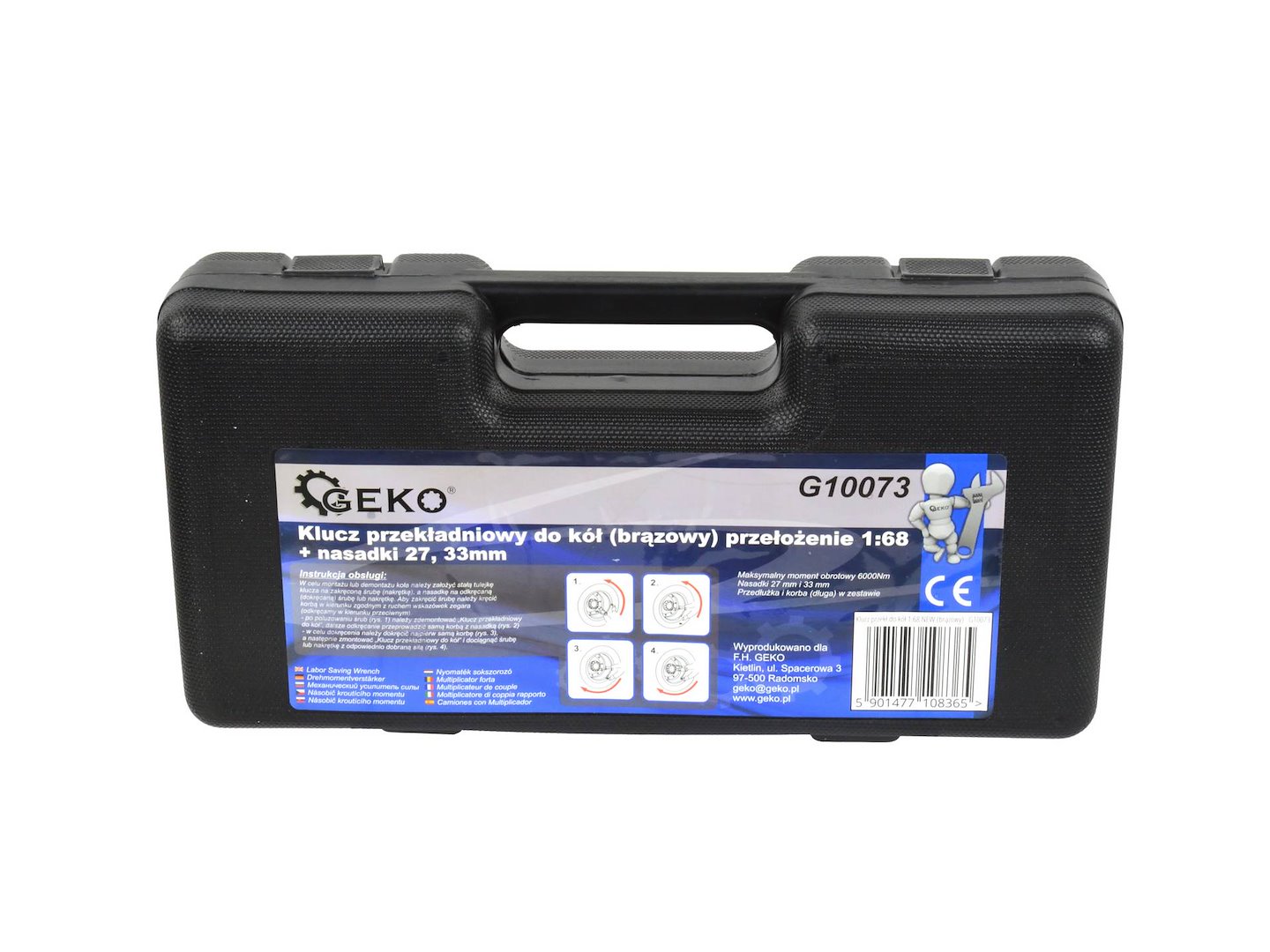 Geko násobič momentu 1:68 – prodloužená rukojeť a ořechy 27 a 33 mm