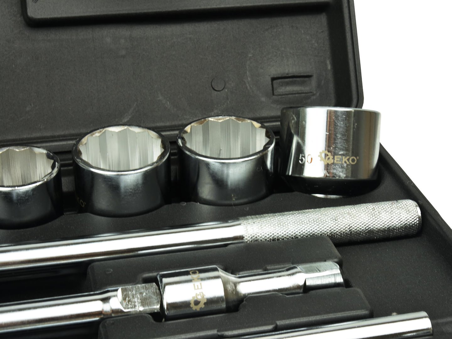 Sada klíčů s nasazovacími hlavami, 21 ks, 3/4", 12hranné, 19–50 mm, černý kufřík (2) 4