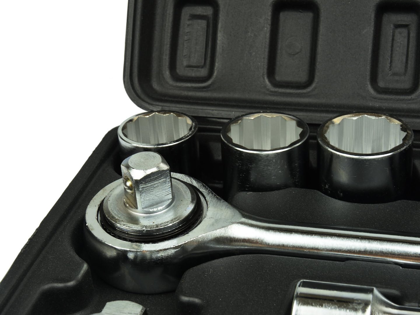 Sada klíčů s nasazovacími hlavami, 21 ks, 3/4", 12hranné, 19–50 mm, černý kufřík (2) 2