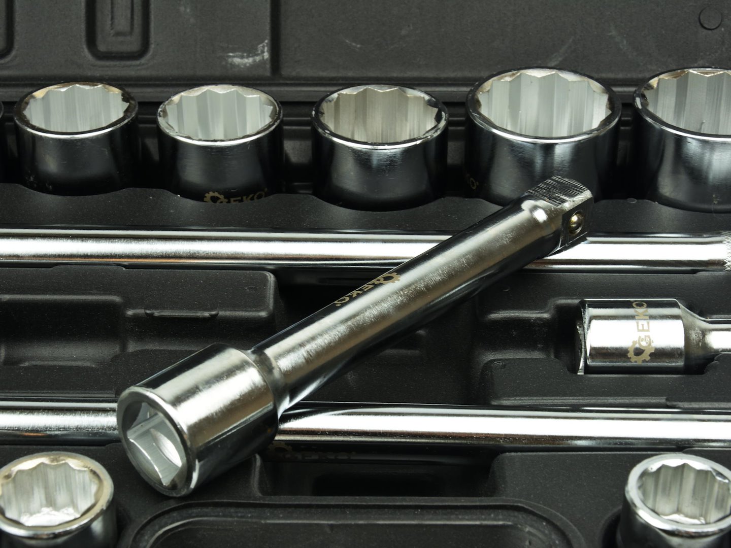 Sada klíčů s nasazovacími hlavami, 21 ks, 3/4", 12hranné, 19–50 mm, černý kufřík (2) 3