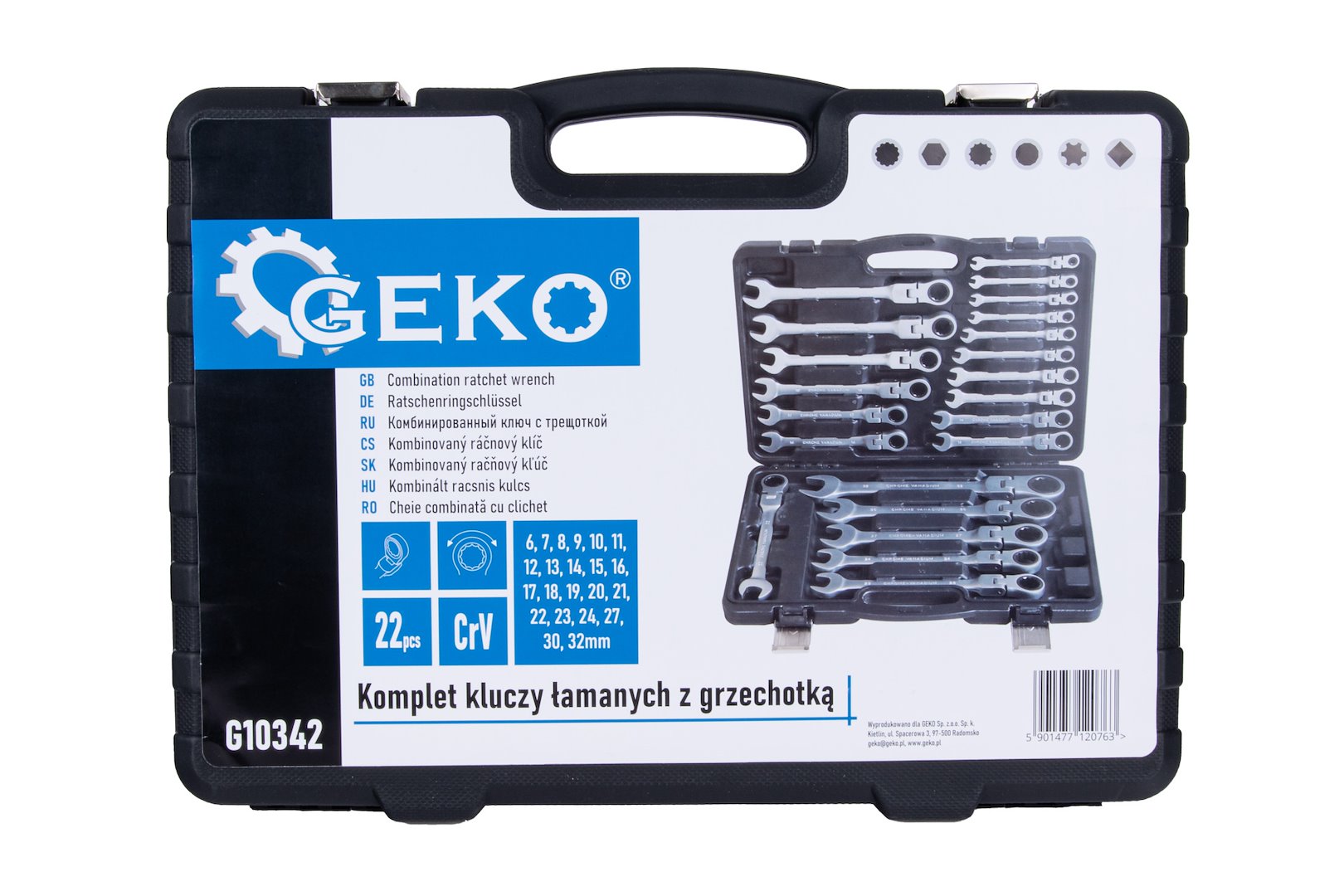 Sada klíčů s ráčnou 22 ks. 6-32 mm (2) 2