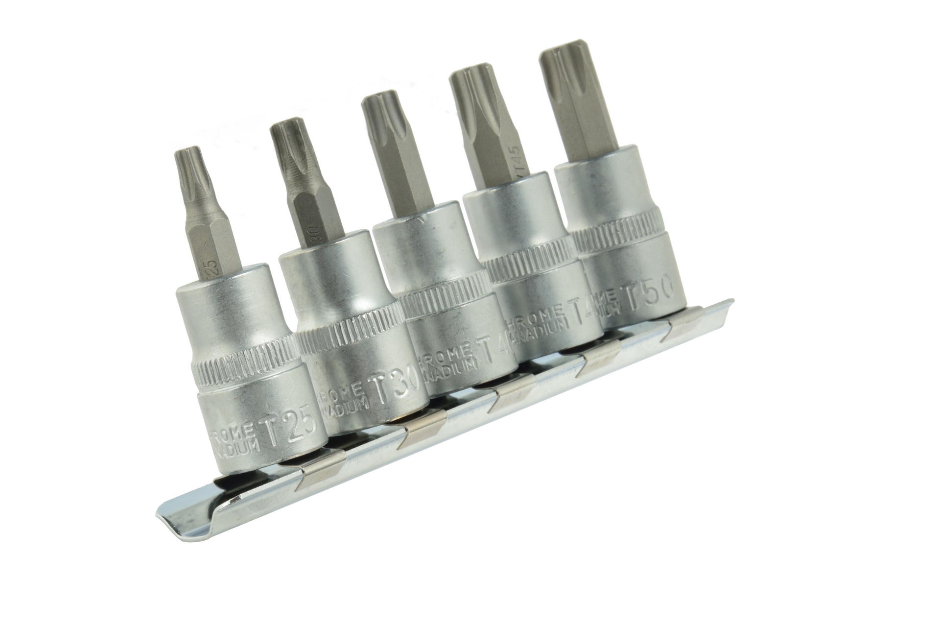 5dílná sada klíčů Torx T25-T50 3/8 CRV – detail provedení klíče